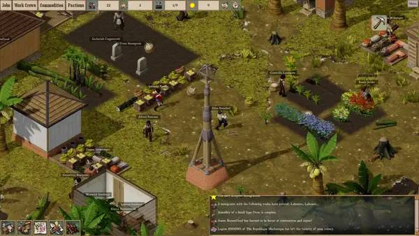 Сцена с применением игровых возможностей Clockwork Empires