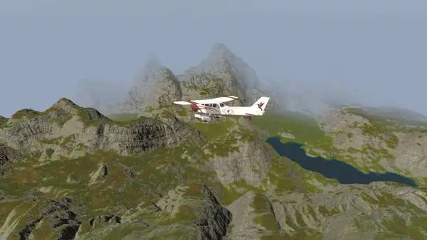 Сцена с применением игровых возможностей Coastline Flight Simulator