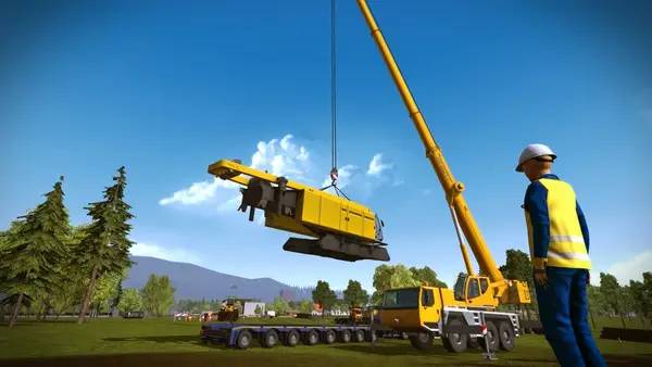 Сцена с применением игровых возможностей Construction Simulator 2015