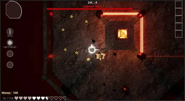 Сцена с применением игровых возможностей Core Of Darkness