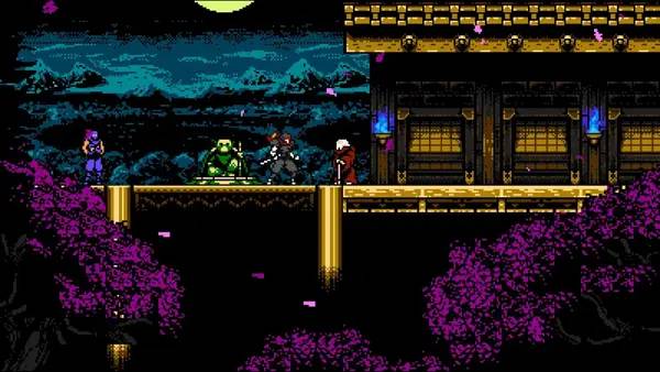 Сцена с применением игровых возможностей Cyber Shadow