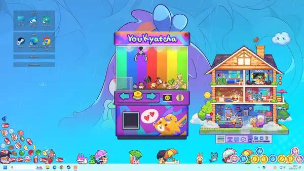 Сцена с применением игровых возможностей Desk Paws