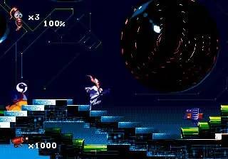 Сцена с применением игровых возможностей Earthworm Jim 2