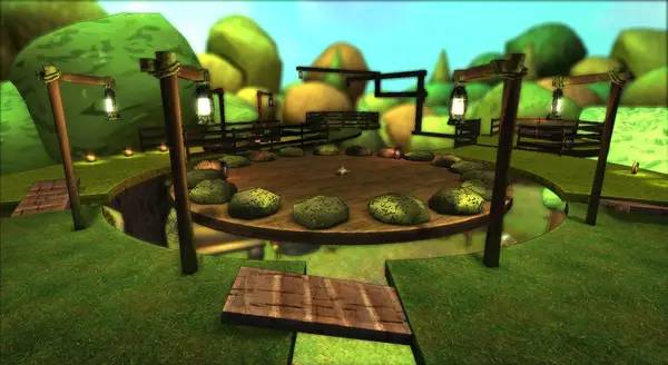 Сцена с применением игровых возможностей Escape Lizards