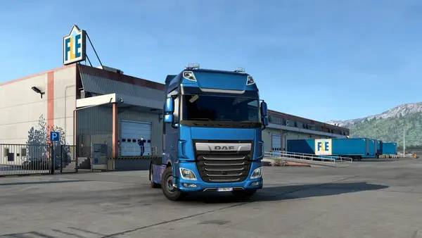 Сцена с применением игровых возможностей Euro Truck Simulator 2 - Vive la France !