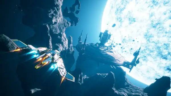 Сцена с применением игровых возможностей EVERSPACE 2