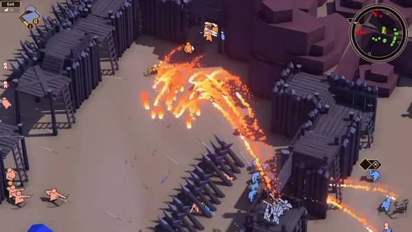 Сцена с применением игровых возможностей Extremely Realistic Siege Warfare Simulator