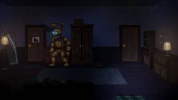 Сцена с применением игровых возможностей Five Nights at Freddy's Into the Pit