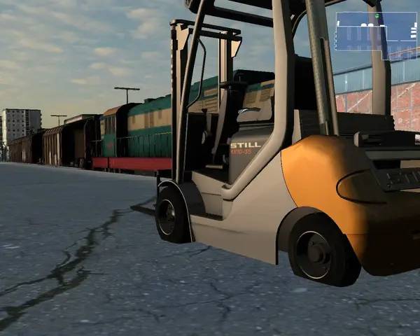 Сцена с применением игровых возможностей Forklift Truck Simulator 2009