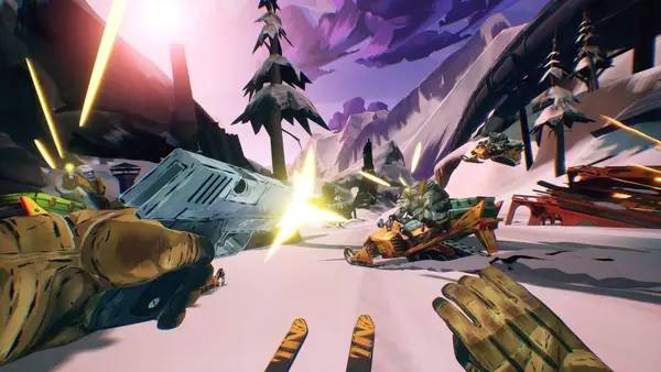 Сцена с применением игровых возможностей Fracked