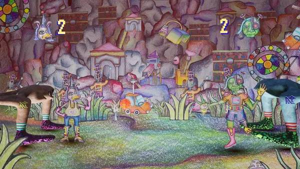 Сцена с применением игровых возможностей Fuzz Dungeon