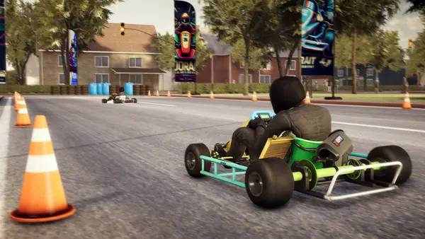 Сцена с применением игровых возможностей Gearhead Karting Simulator - Mechanic and Racing