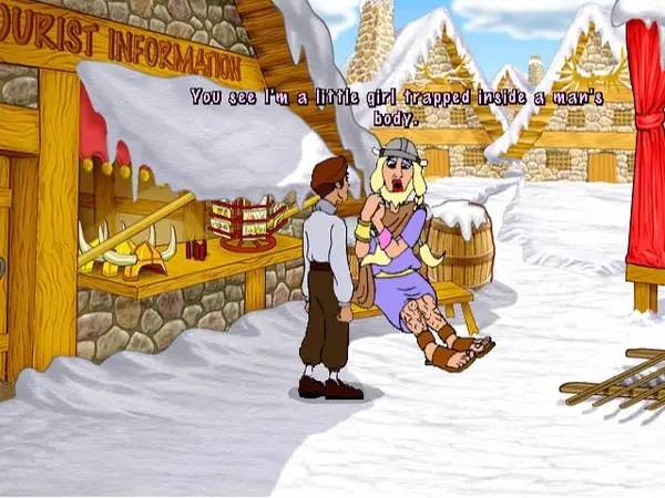 Сцена с применением игровых возможностей Gilbert Goodmate and the Mushroom of Phungoria