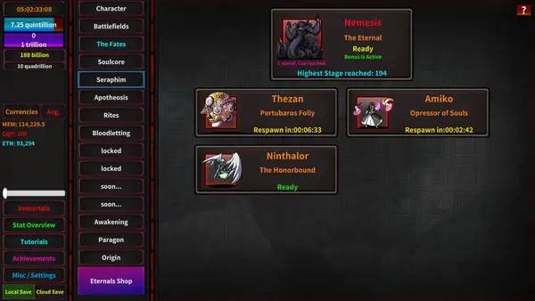 Сцена с применением игровых возможностей Godsbane Idle