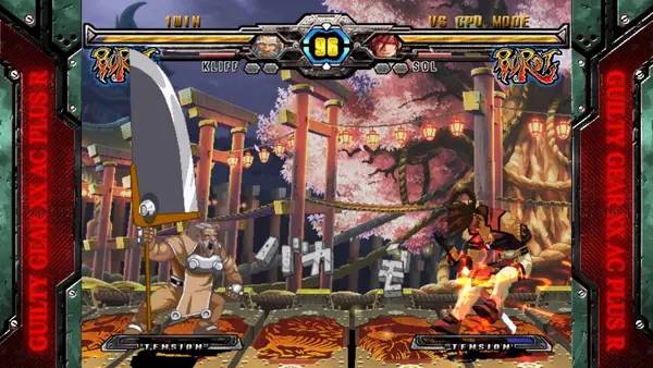 Сцена с применением игровых возможностей GUILTY GEAR XX ACCENT CORE PLUS R