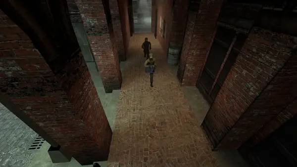 Сцена с применением игровых возможностей Half-Life 2 Build 2001