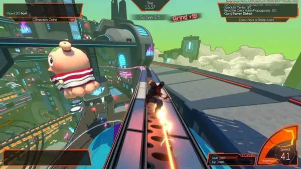 Сцена с применением игровых возможностей Hover Revolt Of Gamers