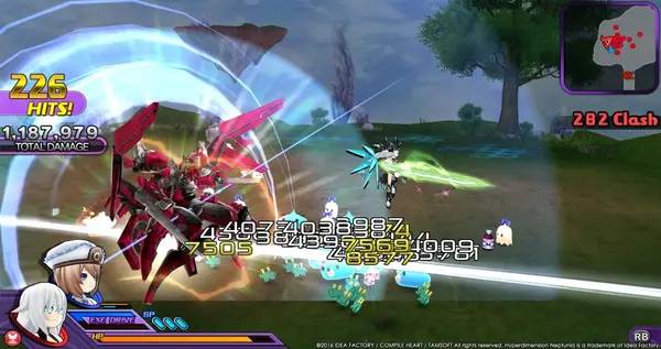 Сцена с применением игровых возможностей Hyperdimension Neptunia U Action Unleashed