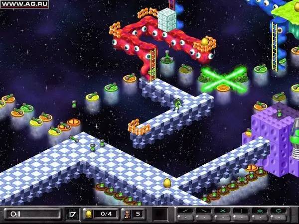 Сцена с применением игровых возможностей Lode Runner 2