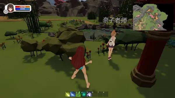 Сцена с применением игровых возможностей Maiden and Swordsman