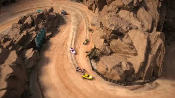Сцена с применением игровых возможностей Mantis Burn Racing