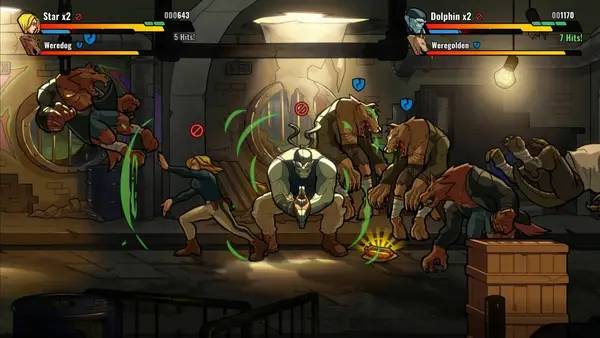 Сцена с применением игровых возможностей Mayhem Brawler