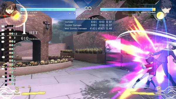 Сцена с применением игровых возможностей MELTY BLOOD  TYPE LUMINA
