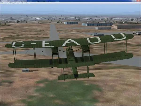 Сцена с применением игровых возможностей Microsoft Flight Simulator 2004 - A Century of Flight