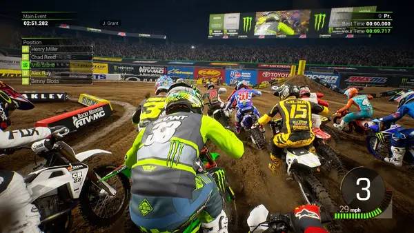 Сцена с применением игровых возможностей Monster Energy Supercross - The Official Videogame 2