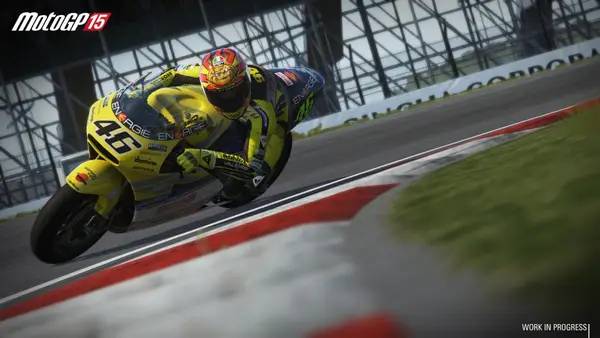 Сцена с применением игровых возможностей MotoGP 15