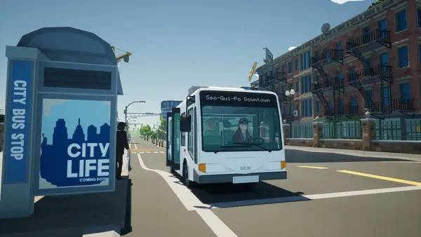 Сцена с применением игровых возможностей Motor Town Behind the wheel