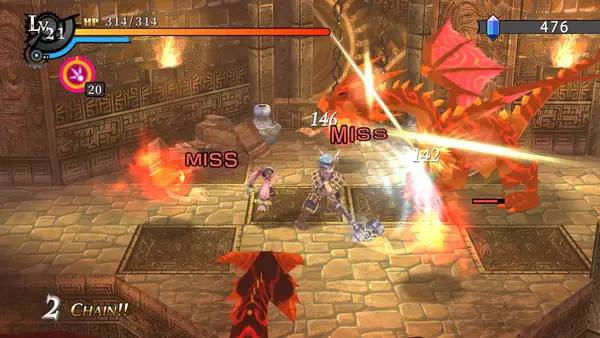 Сцена с применением игровых возможностей Nayuta no Kiseki KAI