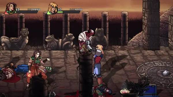 Сцена с применением игровых возможностей Night Slashers Remake