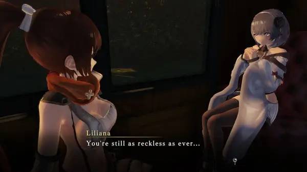 Сцена с применением игровых возможностей Nights of Azure 2 Bride of the New Moon