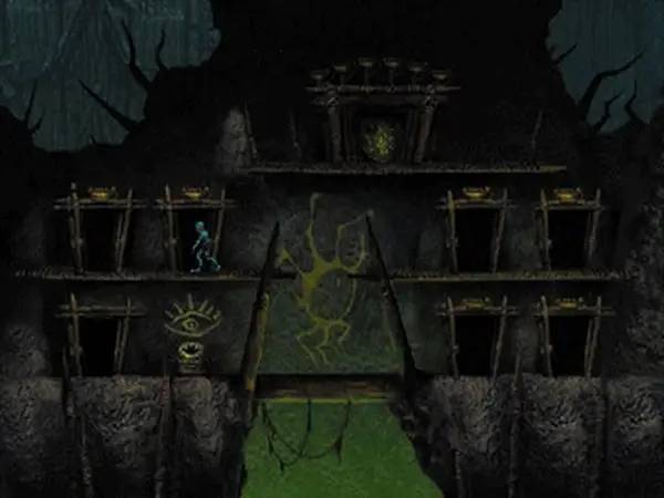 Сцена с применением игровых возможностей Oddworld Abe's Oddysee