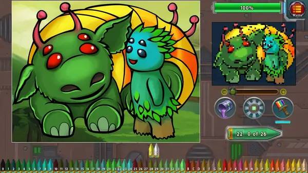 Сцена с применением игровых возможностей Paint By Numbers