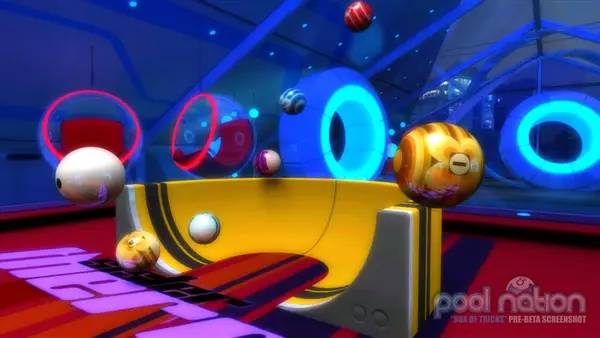 Сцена с применением игровых возможностей Pool Nation