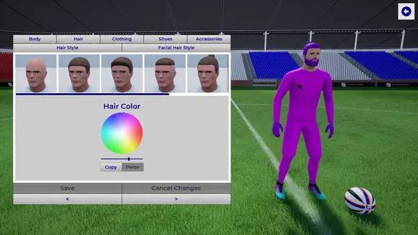 Сцена с применением игровых возможностей Pro Soccer Online