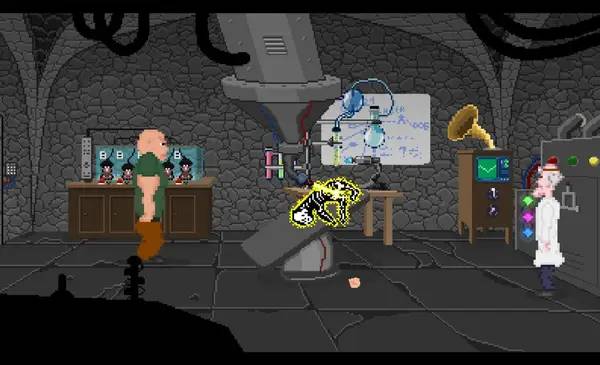 Сцена с применением игровых возможностей Professor Crackbrain - And the awakening of the weredog