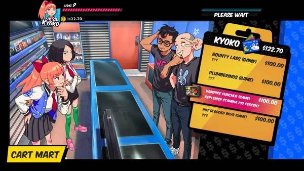 Сцена с применением игровых возможностей River City Girls