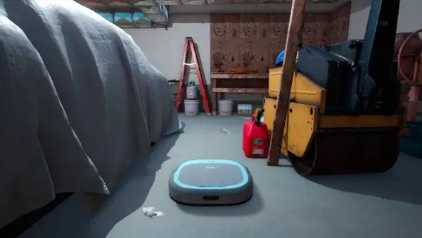 Сцена с применением игровых возможностей Robo Vacuum Simulator