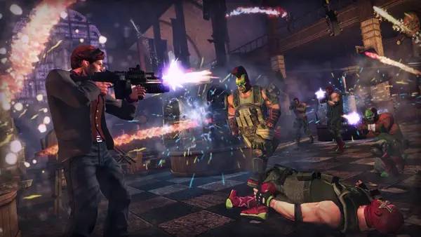 Сцена с применением игровых возможностей Saints Row The Third