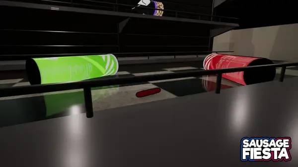 Сцена с применением игровых возможностей Sausage Fiesta