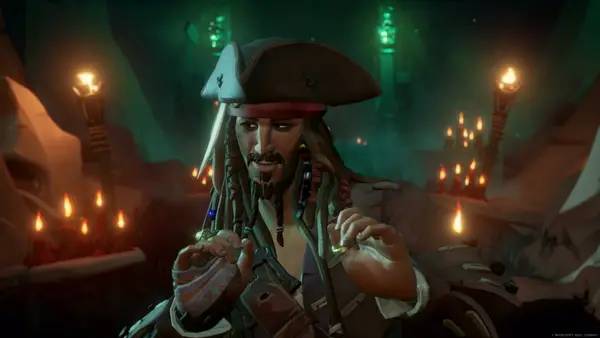 Сцена с применением игровых возможностей Sea of Thieves
