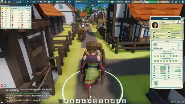 Сцена с применением игровых возможностей Settlement Survival