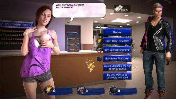 Сцена с применением игровых возможностей Sex Dating Trip