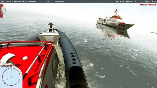 Сцена с применением игровых возможностей Ship Simulator Maritime Search and Rescue