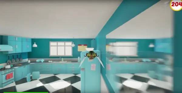 Сцена с применением игровых возможностей Slap The Fly