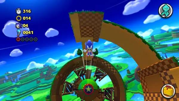 Сцена с применением игровых возможностей Sonic Lost World