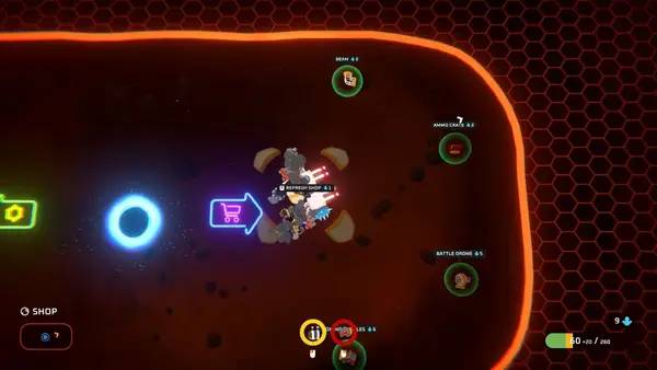 Сцена с применением игровых возможностей Space Scavenger